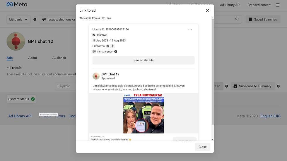 Netikras „Facebook“ puslapis, vedantis į netikrą „Delfi“ portalą