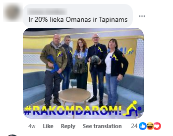 Facebook komentaro pavyzdys