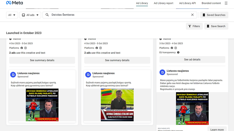 Netikras „Facebook“ puslapis „Lietuvos naujienos“, apsimetantis „Delfi“ ir vedantis į netikrą „Delfi“ portalą