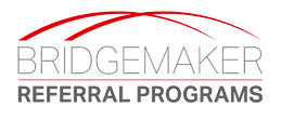 Bridgemaker Referral Programs Logo in red and grey