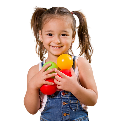Smiling preschool child holding colorful toys at Butterfly Learning Centre’s Daycare Program in Port Moody