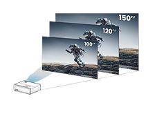porjector screens up to 150 inch