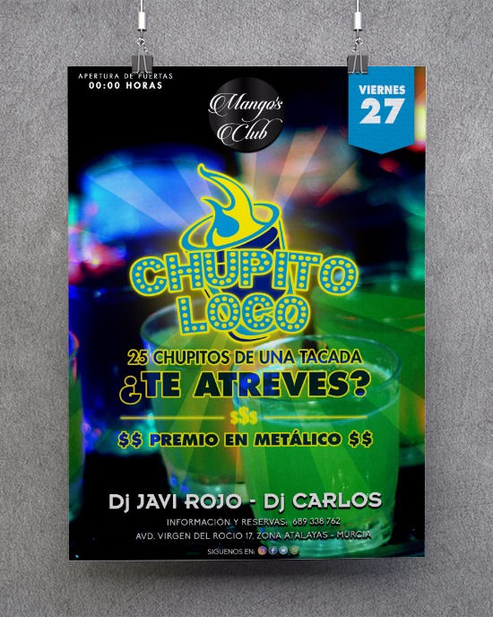 Cartel Chupito Loco