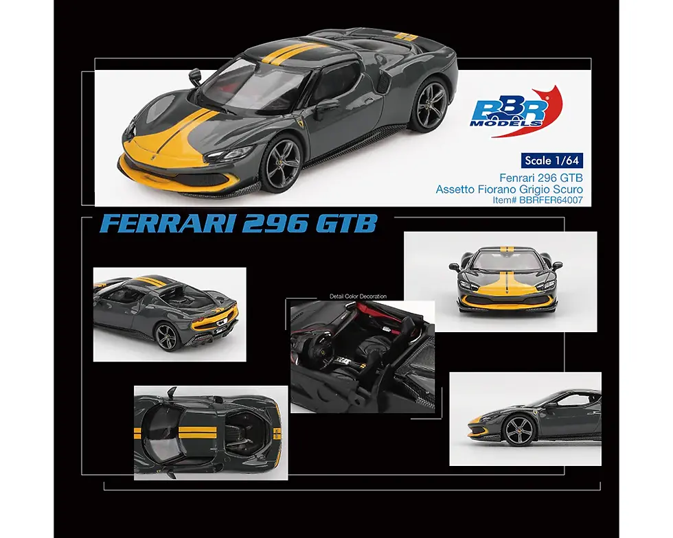 Miniatura: TSM MINI GT - FERRARI 296 GTB ASSETTO FIORANO 2024  "BBR FOR MINI-GT"