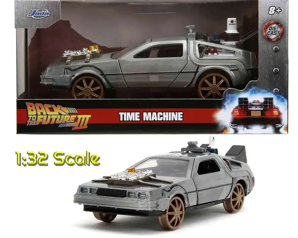 Miniatura: JADA TOYS - Back To The Future Part 3 Delorean Railroad Wheels