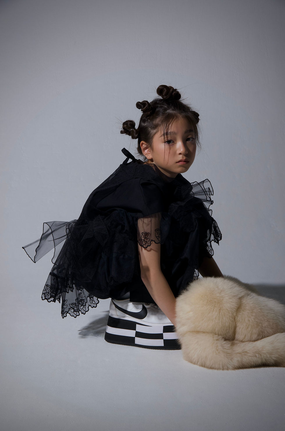 【予約商品】teddybear lace tulle one piece