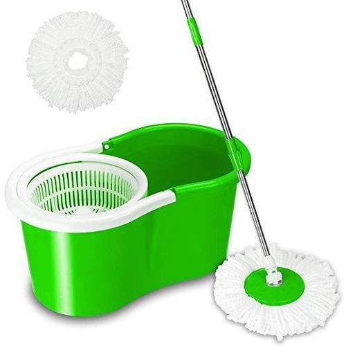 Riflection 360 Degree Spin Mop Complete Set with 2 Refills, Green Color