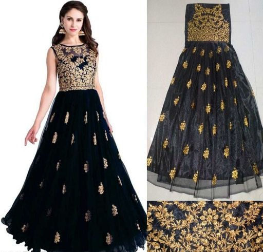 Thumbnail: Women Special Satin Silk Net Anarkali Gown