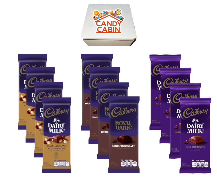 Thumbnail: Cadbury Full Size Chocolate Candy Bars (12 Pack)