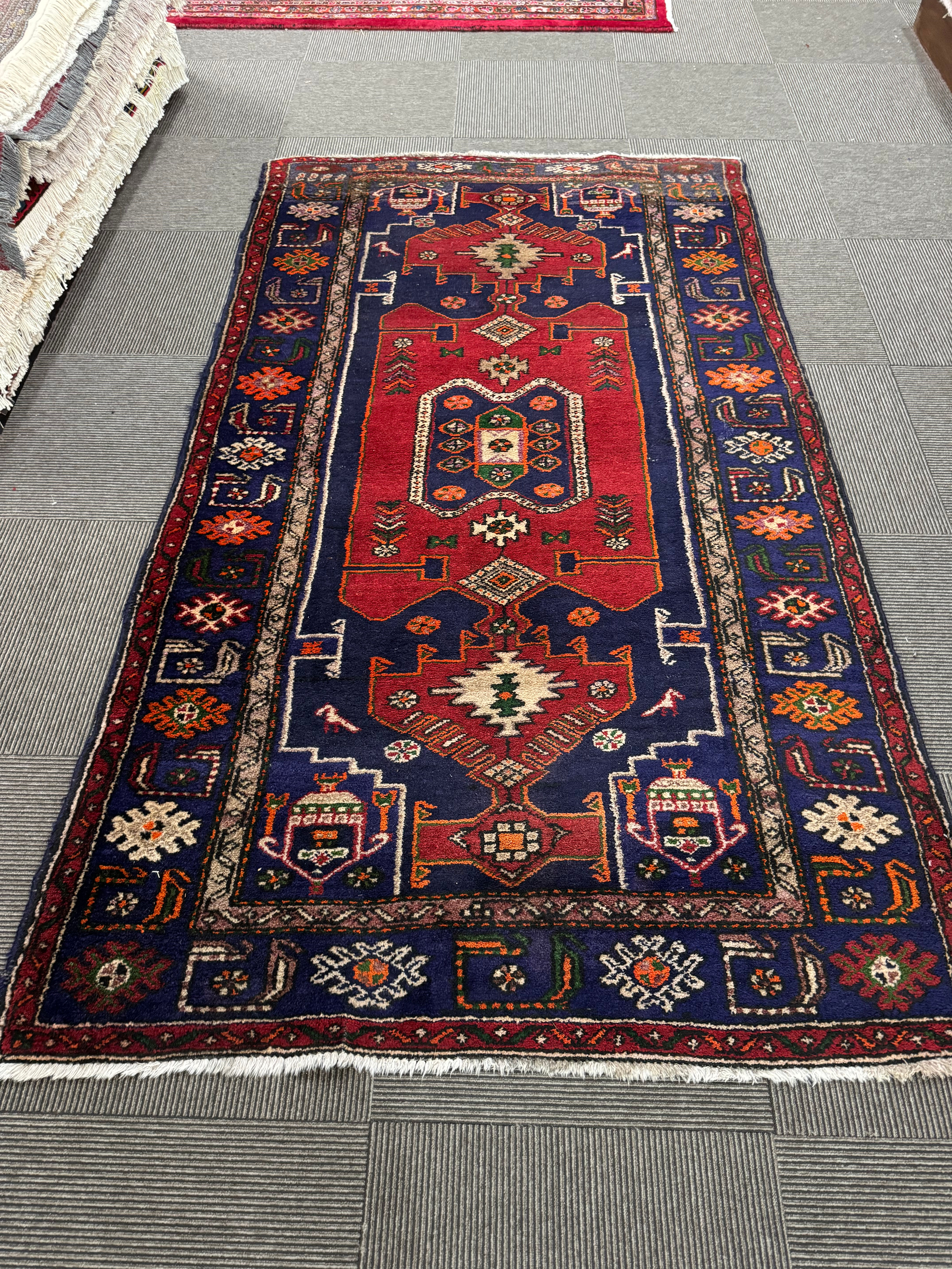 Hamadan Handmade vintage rug