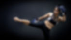 Fit woman training fitness kickboxing