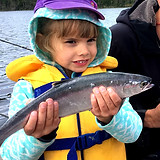kids catching kokanee