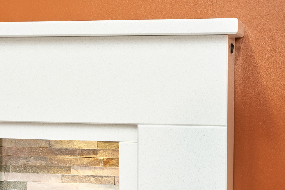 Thumbnail: Santorini Marble Fireplace Suite Shelf Close Up