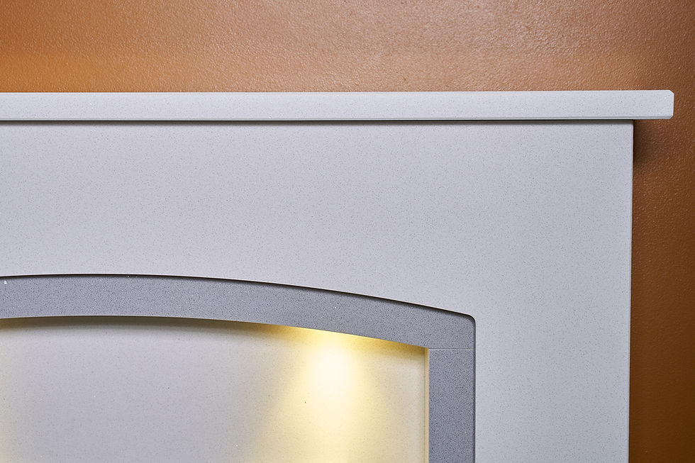 Thumbnail: Barcelona Marble Fireplace Shelf Close Up