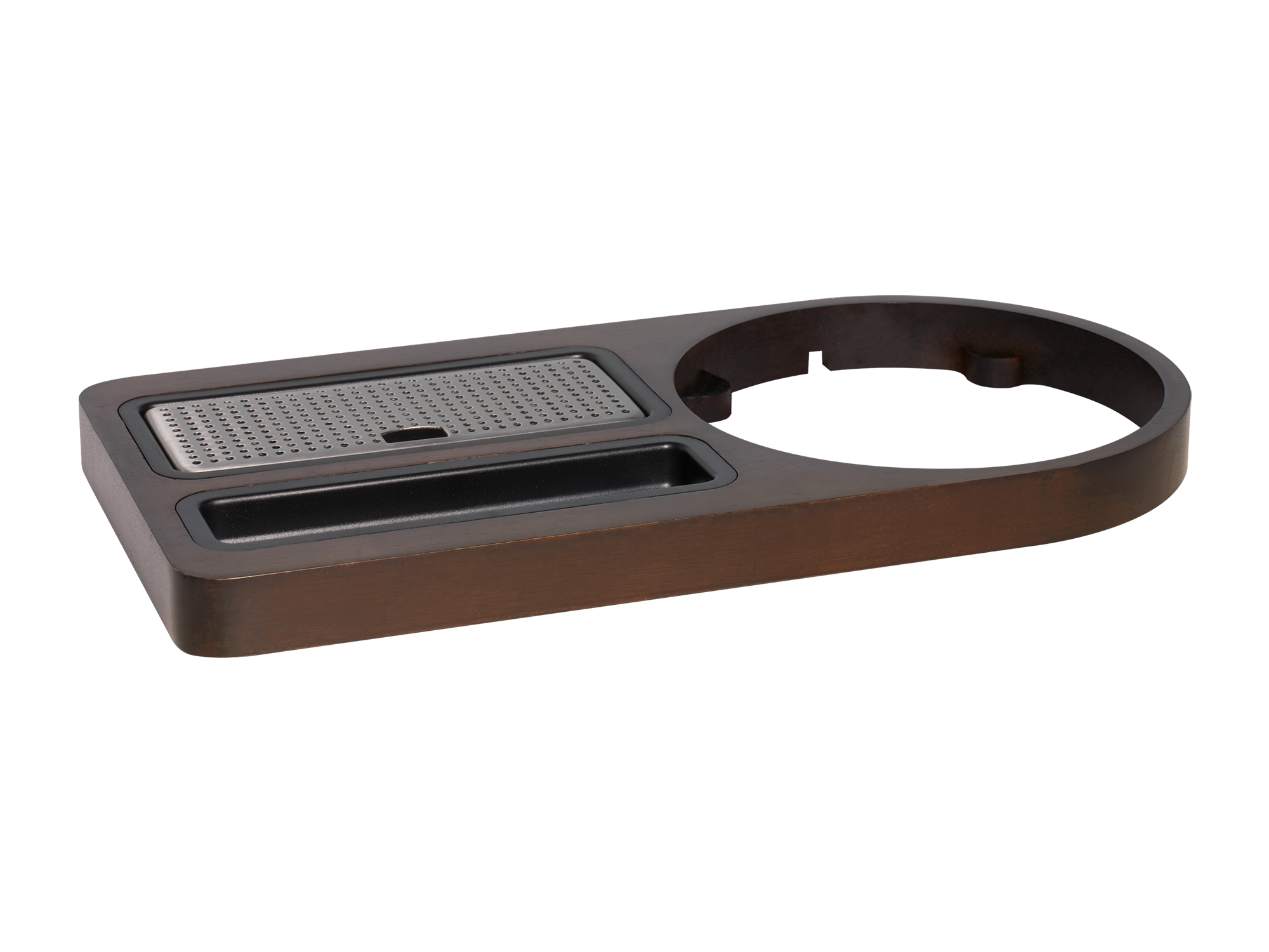 Compact Welcome Tray (Buckingham / WT0005) in Dark Wood view 3