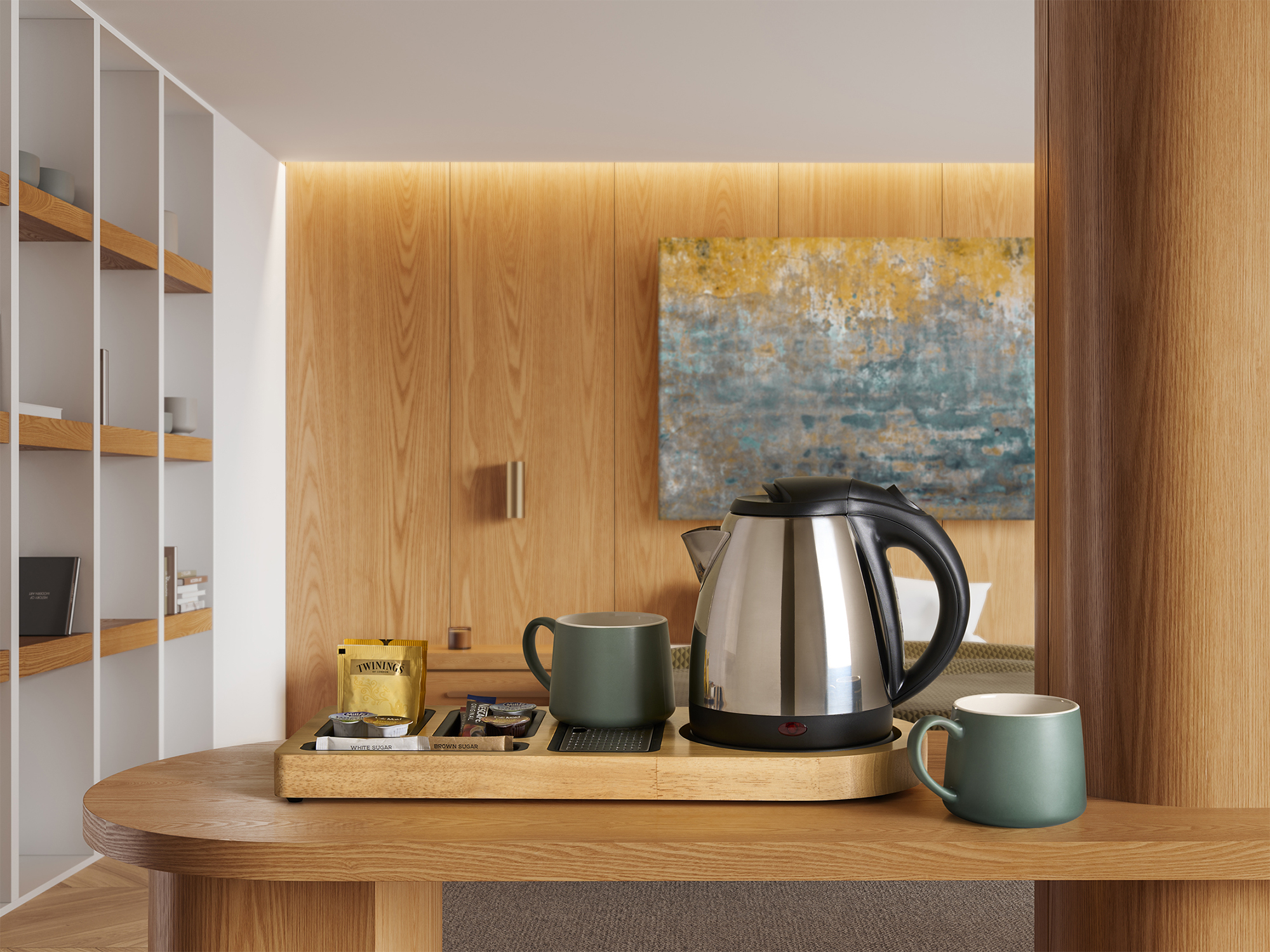 Standard Welcome Tray (Buckingham / WT0001) in Light Wood view 6