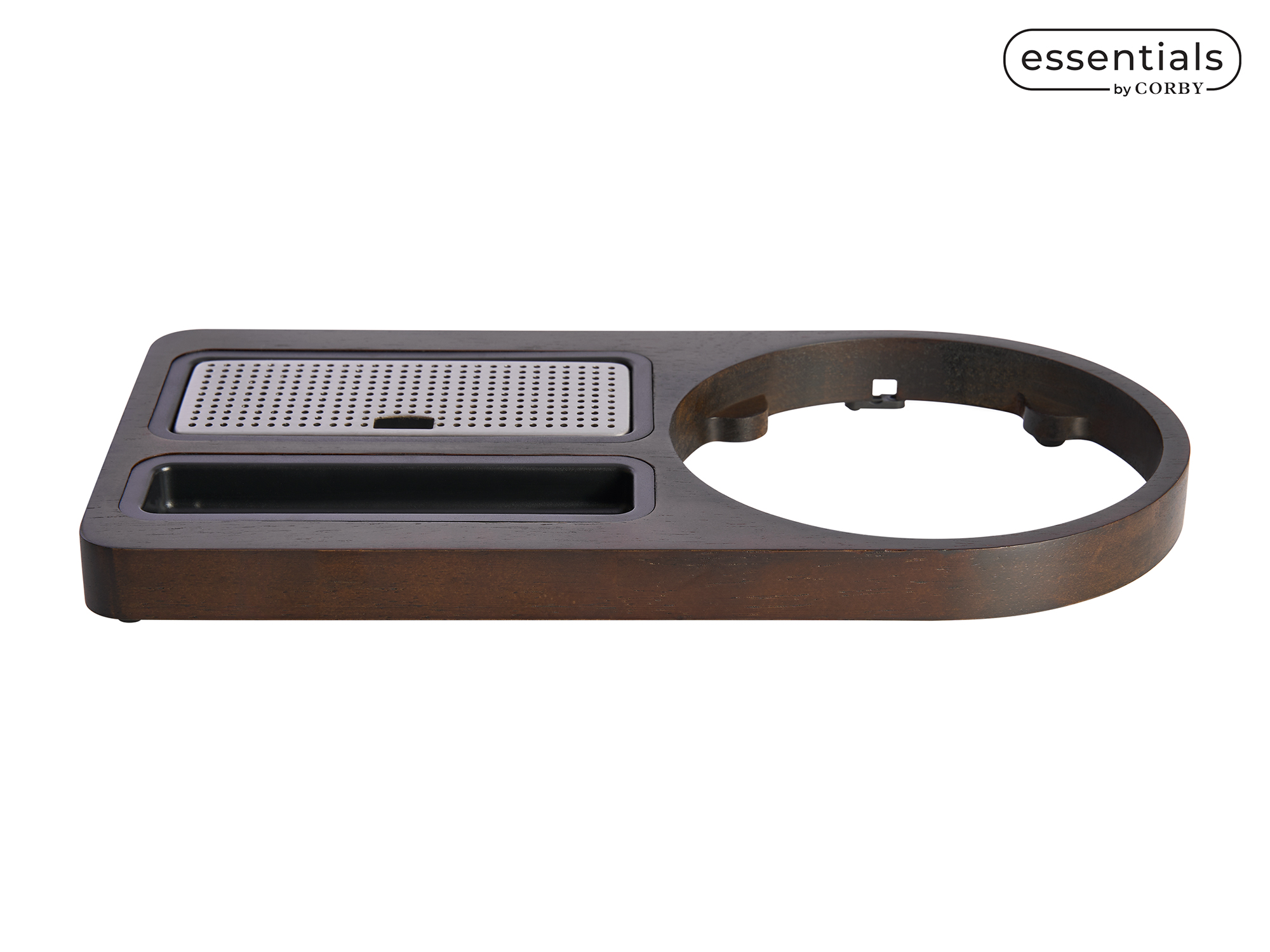 Compact Welcome Tray (Buckingham / WT0005) in Dark Wood