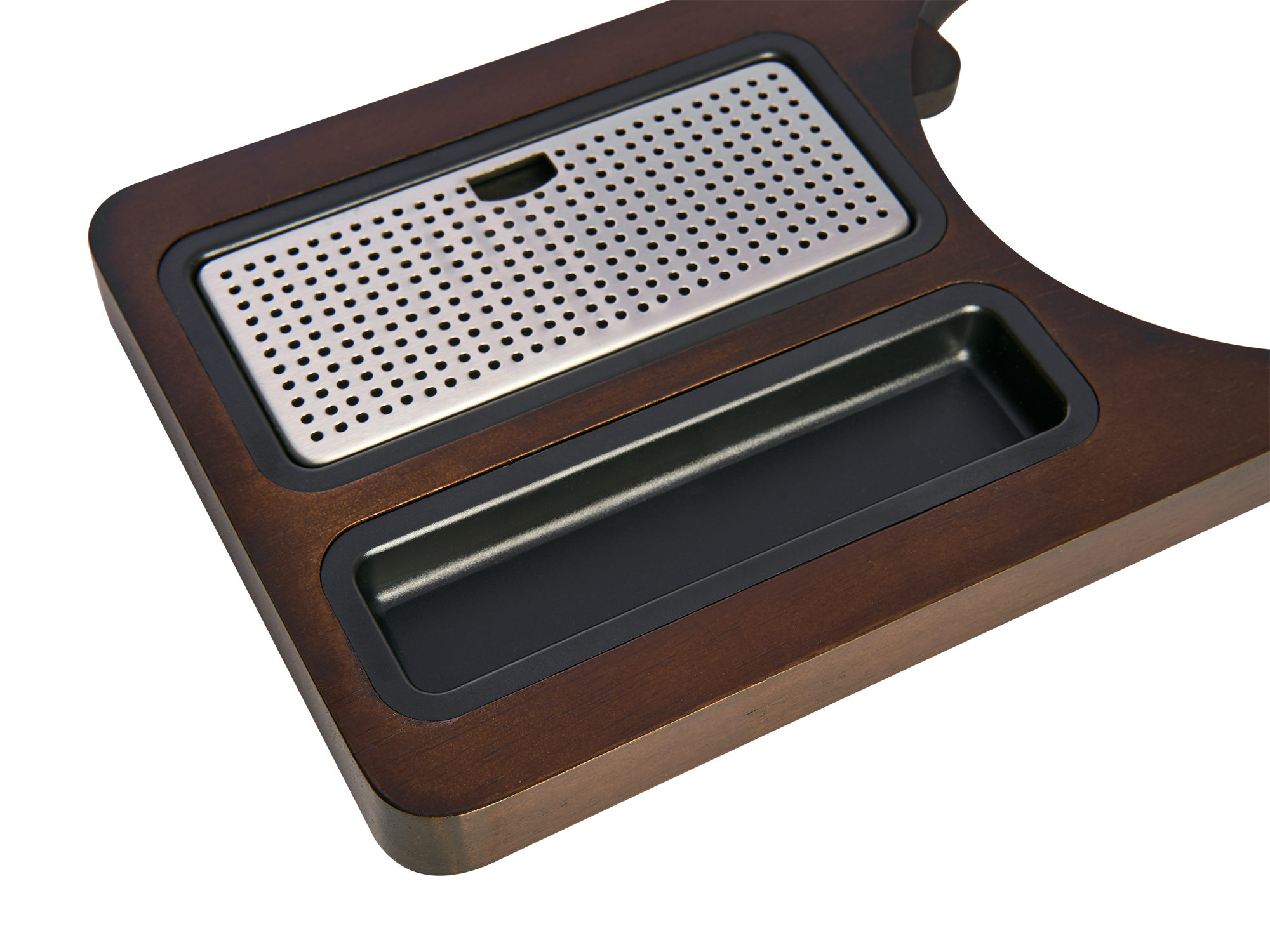 Compact Welcome Tray (Buckingham / WT0005) in Dark Wood view 5