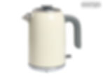 1.8L Kettle (Hertford / SD-259B) in Cream & Chrome front shot