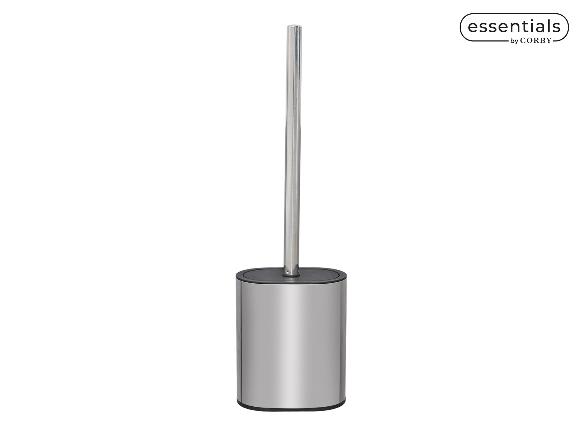 Toilet Brush (Sana / TBH0001) in Polished Steel & Black