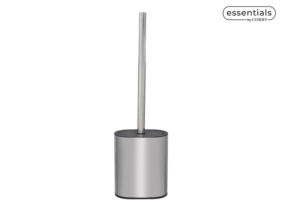 Sana Toilet Brush in Brushed Steel front cutout