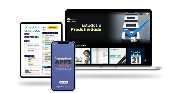 Computador, tablet e celular abertos na caixa de estudos e produtividad