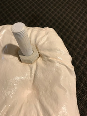 Cloth, plaster, latex paint