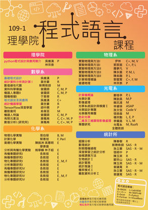 109-1理學院程式語言課程海報