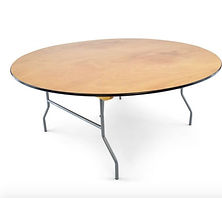 72" folding wood round table