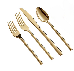 gold flatware