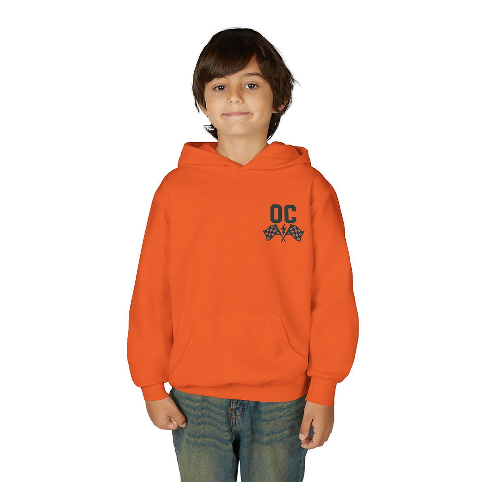 Thumbnail: Youth Motorcycle Hoodie — Oroville Cycle Moto Division Kids Pullover