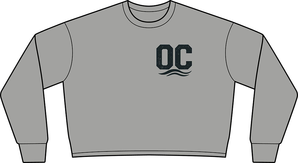 Thumbnail: OC Wave Crop Sweatshirt — Women's Lightweight Crewneck