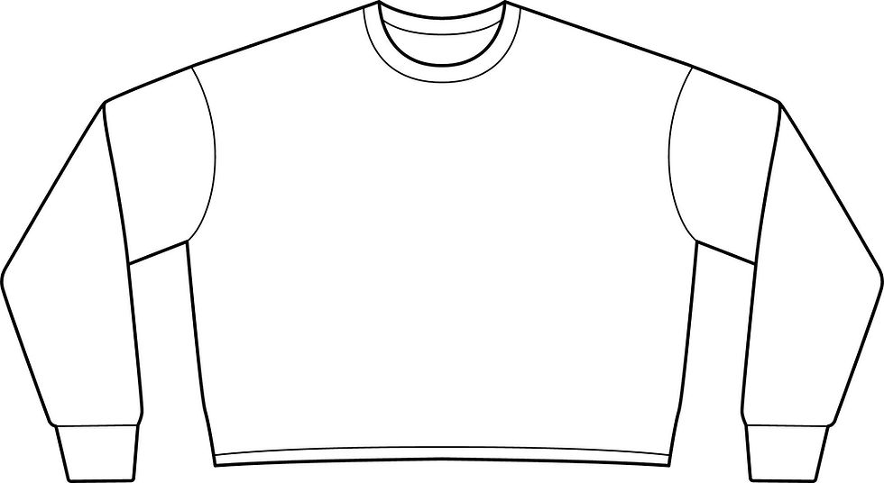 Thumbnail: OC Wave Crop Sweatshirt — Women's Lightweight Crewneck