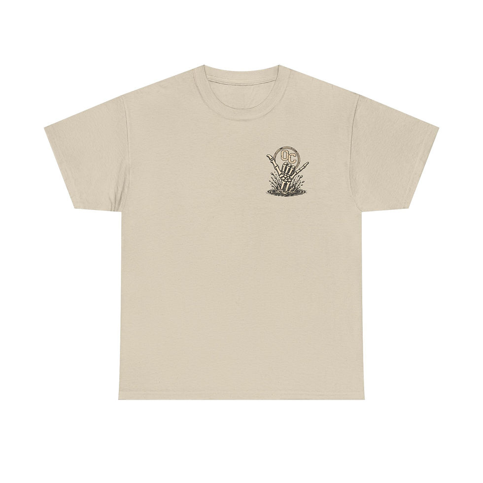 Thumbnail: Skeleton Hand Splash Graphic Tee — OC Logo