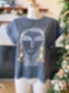 Haut coton gris look artistique – La Vitrine de Maya