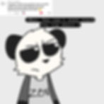 Panda character in a Zen shirt responding to a comment.