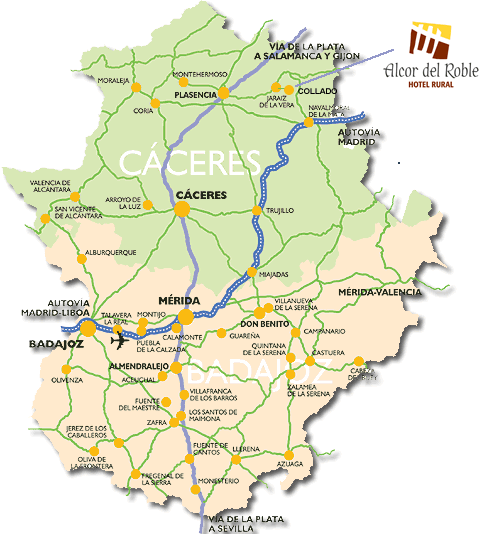 Mapa Extremadura