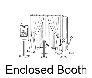 Enclosed phoo booth