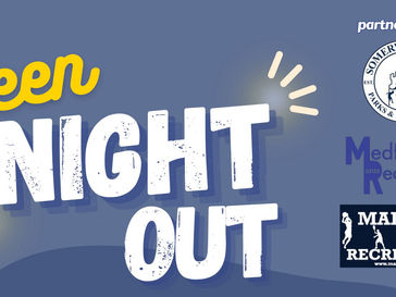 Blue Image that says "Teen Night Out"