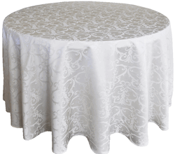 White Jacquard Tablecloth