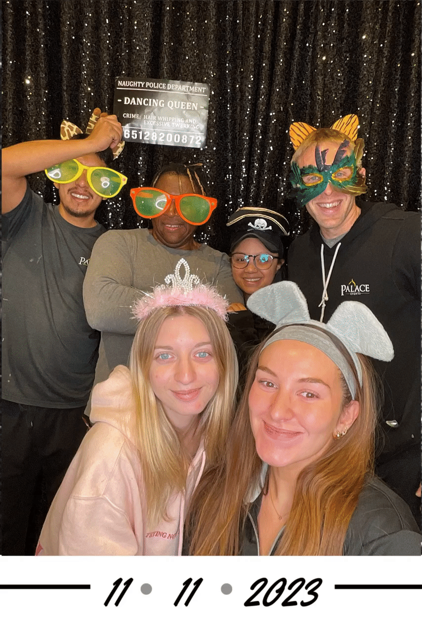 GIF Photo Booth with Black Sequin Backdrop