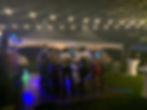 Outdoor Wedding Reception with Dance Floor with Bulb Lighting