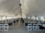 Outdoor Tent Wedding Reception with Bulb Lighting
