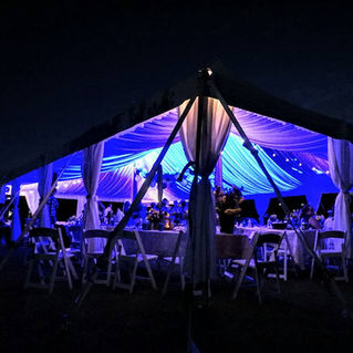 Illuminating Tent Lighting for outdoor tent event 