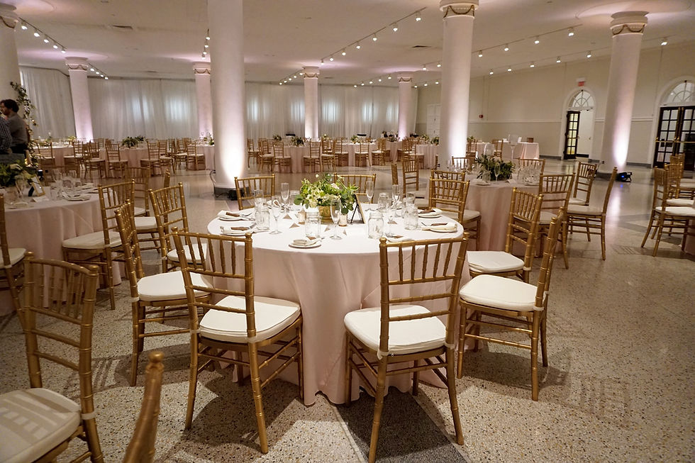 Indoor Wedding Reception with Uplighting