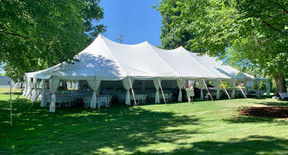 Outdoor tent Wedding Reception