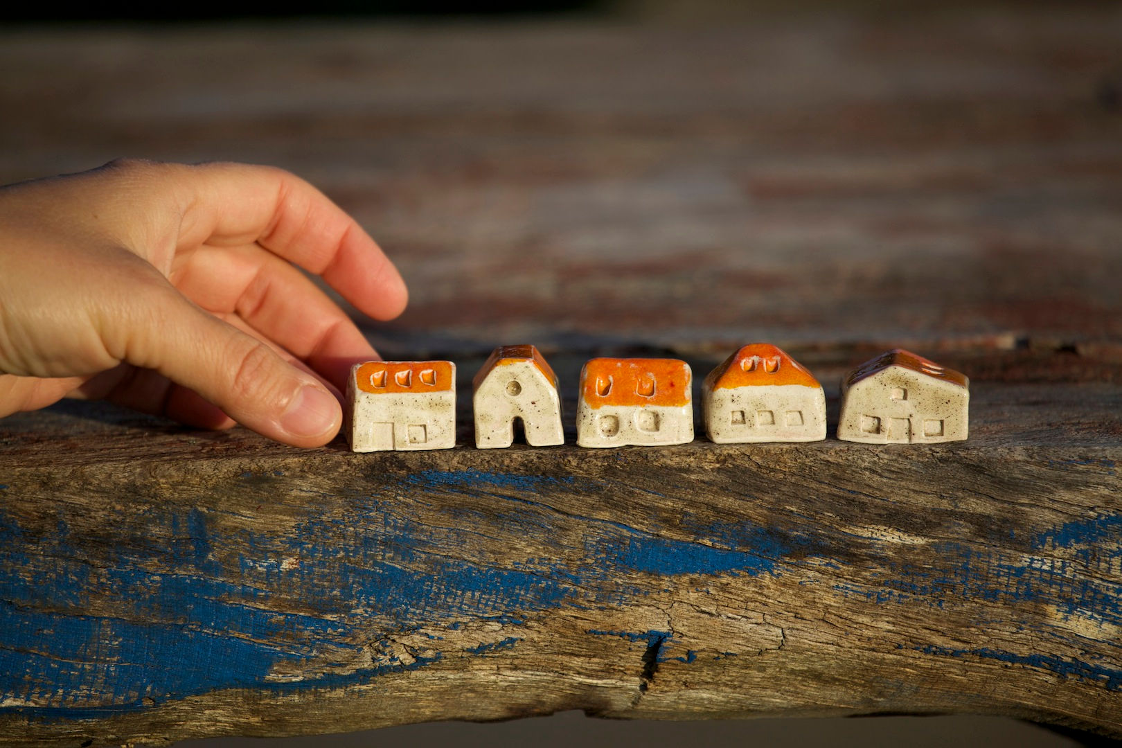 Mini seramik evler (5'li set)