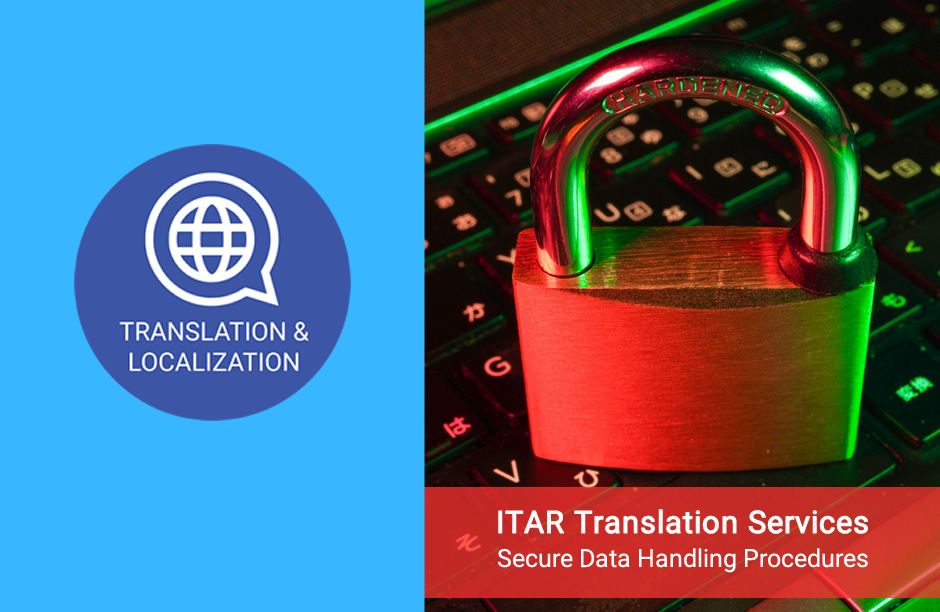 A padlock on a keyboard representing ITAR data security