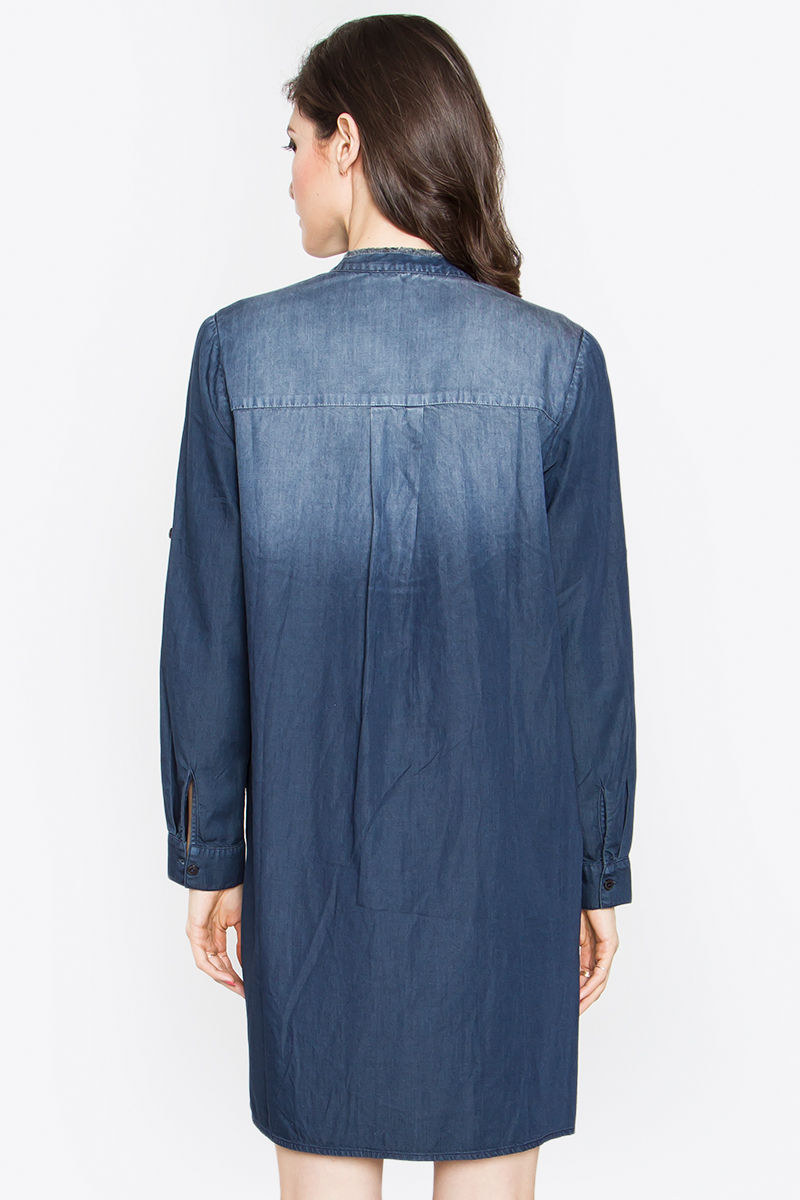 Thumbnail: Ruffled Chambray Dress