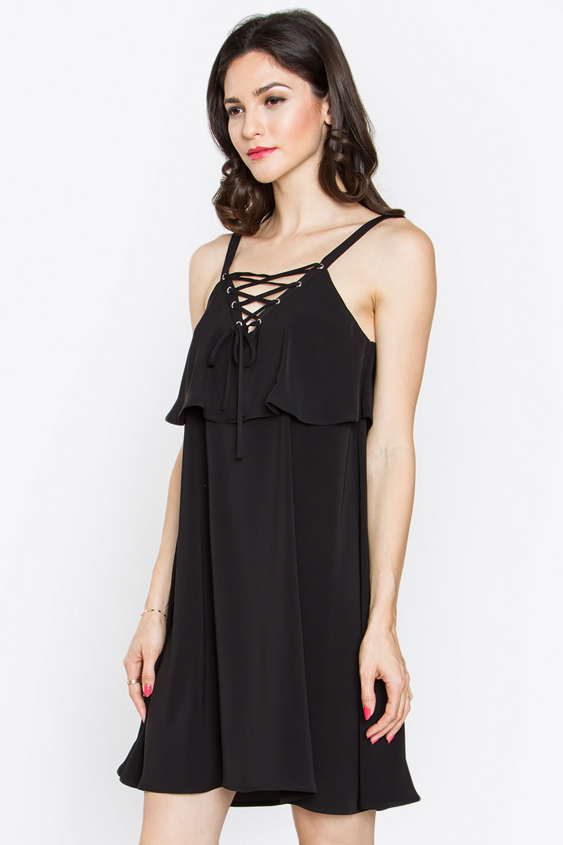 Thumbnail: Lace Up Swing Dress